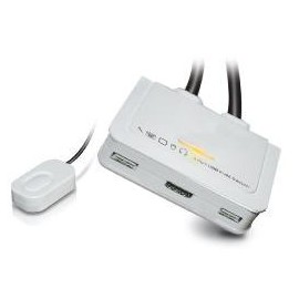 2-Port HDMI USB Cable KVM Switch w/ Audio & Mic