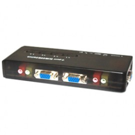 4-Port VGA USB Slim KVM Switch w/ Audio & Mic