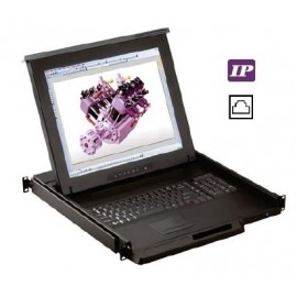 17" LCD IP KVM Drawer 8-port Cat6