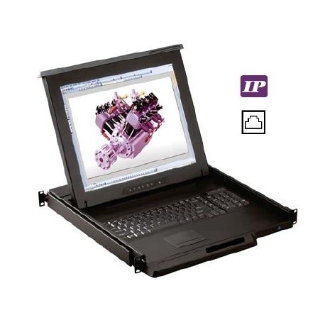 17" LCD Drawer  w/ 8-port  Cat6 IP KVM