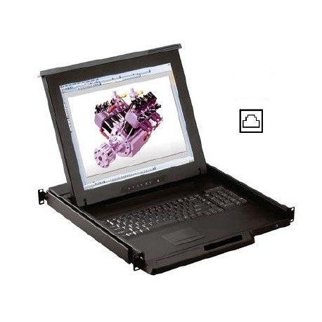 17" LCD KVM Drawer 8-port Cat6