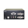 Dual Monitors DVI KVMR Extender Over LAN with Audio, Mic, RS232, USB Hub