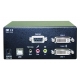 Dual Monitors DVI KVMR Extender Over LAN with Audio, Mic, RS232, USB Hub