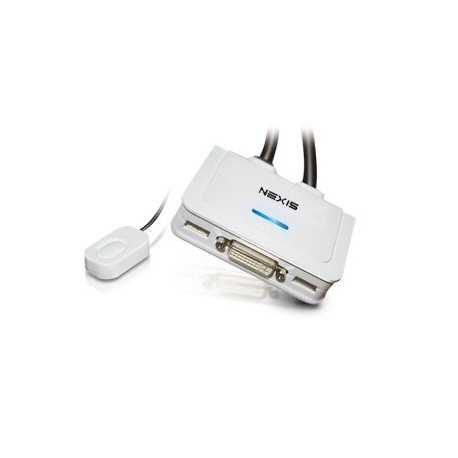 2-Port DVI USB Cable KVM Switch w/ Audio & Mic