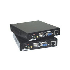 CAT5 KVM Extender Switch w/ Local Console, Audio, Mic, & RS-232