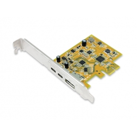 USB 3.1 10G & DisplayPort Alt-Mode PCI Express Host Card with Dual USB Type-C Receptacles
