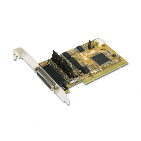4-port RS-232 with Power Output & Cash Drawer interface & DC Jack Universal PCI Serial Board