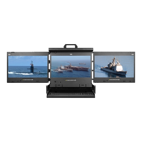 Full HD 17" Triple display console drawer